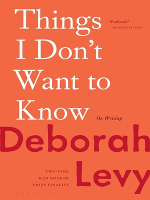 Things I Don't Want to Know - ebook